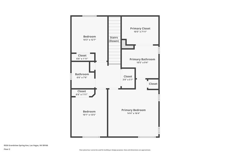 1,795/Mo, 9526 Grandview Spring Avenue Las Vegas, NV 89166 Floor Plan View 2
