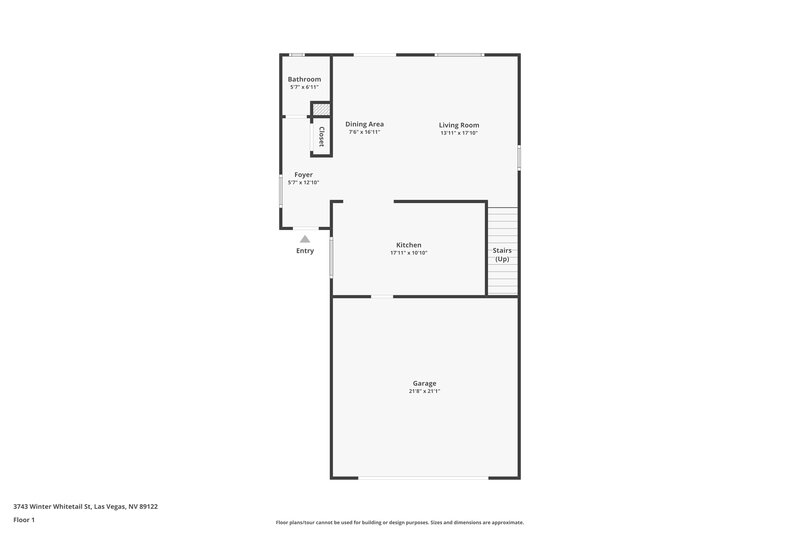 2,120/Mo, 3743 Winter Whitetail St Las Vegas, NV 89122 Floor Plan View