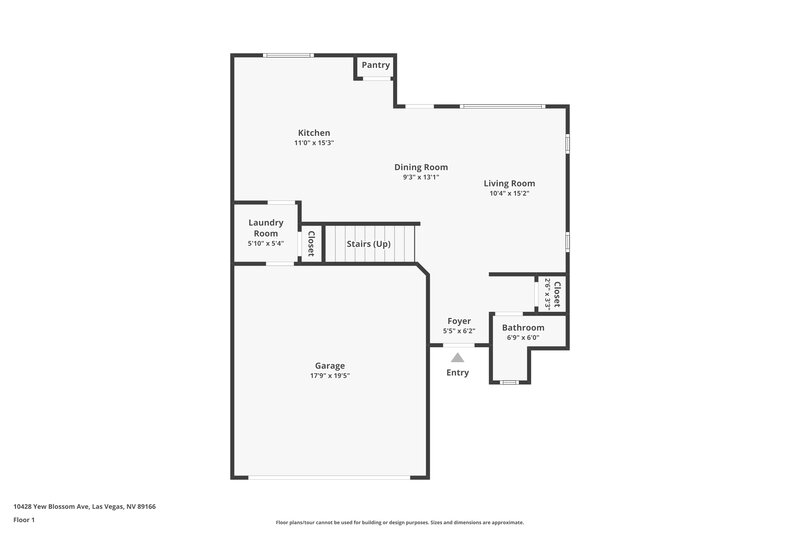 1,870/Mo, 10428 Yew Blossom Avenue Las Vegas, NV 89166 Floor Plan View