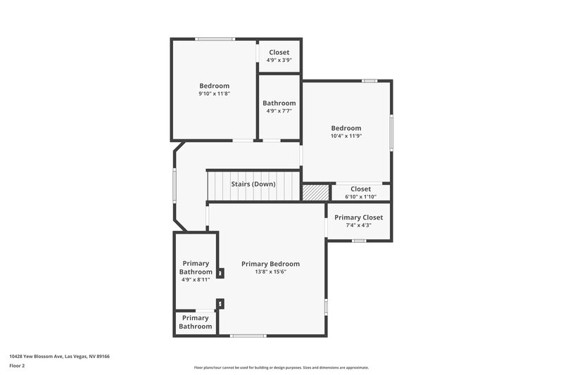 1,870/Mo, 10428 Yew Blossom Avenue Las Vegas, NV 89166 Floor Plan View 2