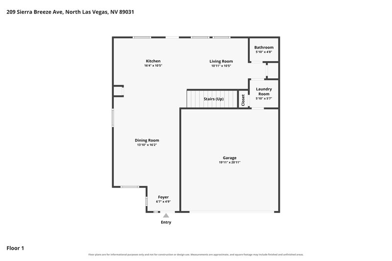 2,495/Mo, 209 Sierra Breeze Ave North Las Vegas, NV 89031 Floor Plan View