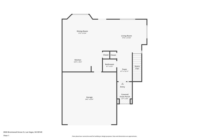 2,070/Mo, 8920 Brentwood Grove Ct Las Vegas, NV 89149 Floor Plan View