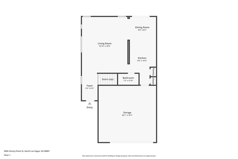 1,910/Mo, 5905 Victory Point St North Las Vegas, NV 89081 Floor Plan View