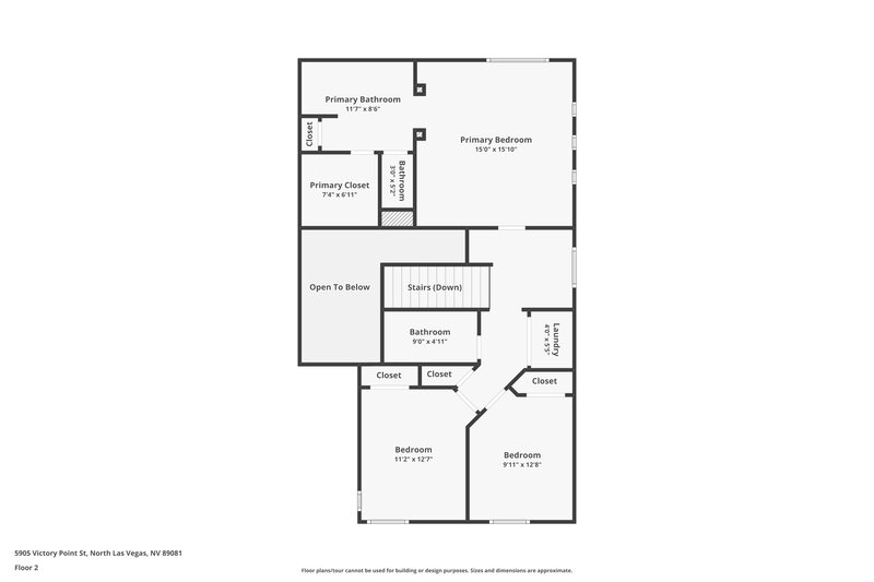 1,910/Mo, 5905 Victory Point St North Las Vegas, NV 89081 Floor Plan View 2