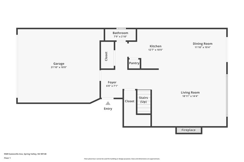 1,995/Mo, 9589 Gatesville Ave Las Vegas, NV 89148 Floor Plan View