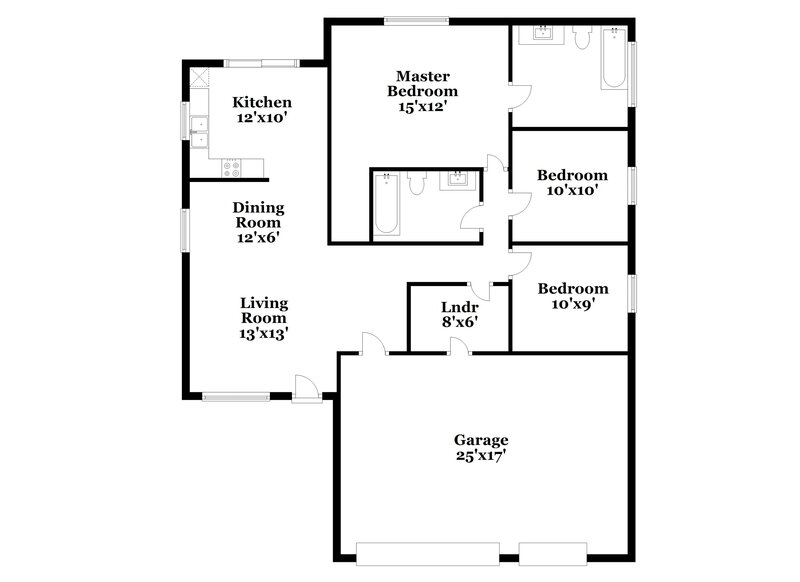 2,700/Mo, 4037 Sweet Surrender Court North Las Vegas, NV 89032 Floor Plan View