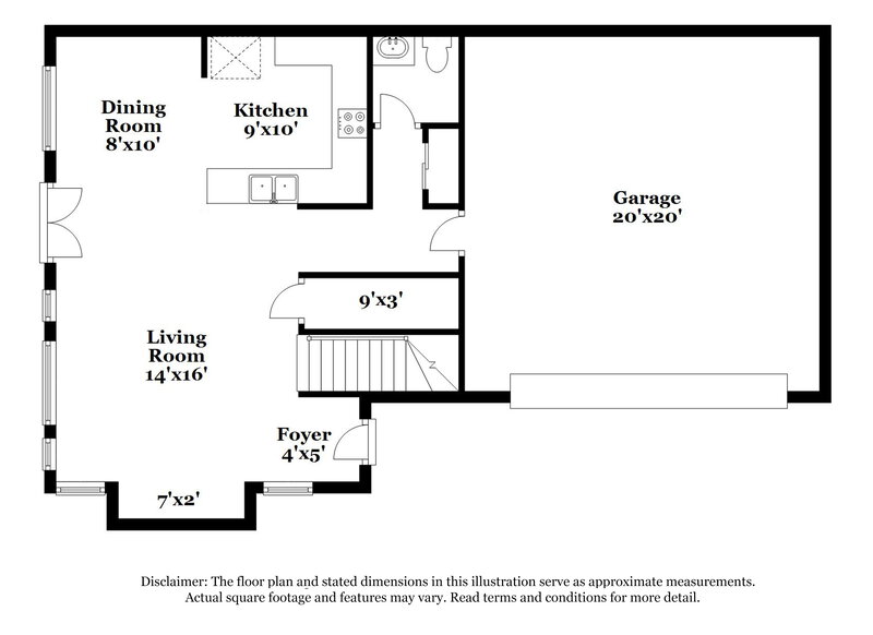 2,040/Mo, 10413 Chandra Ave Las Vegas, NV 89129 Floor Plan View