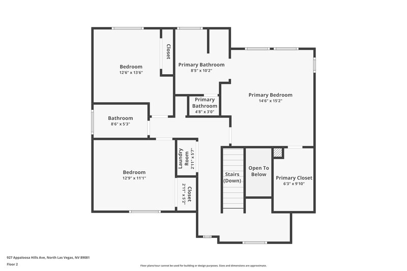 1,975/Mo, 927 Appaloosa Hills Ave North Las Vegas, NV 89081 Floor Plan View