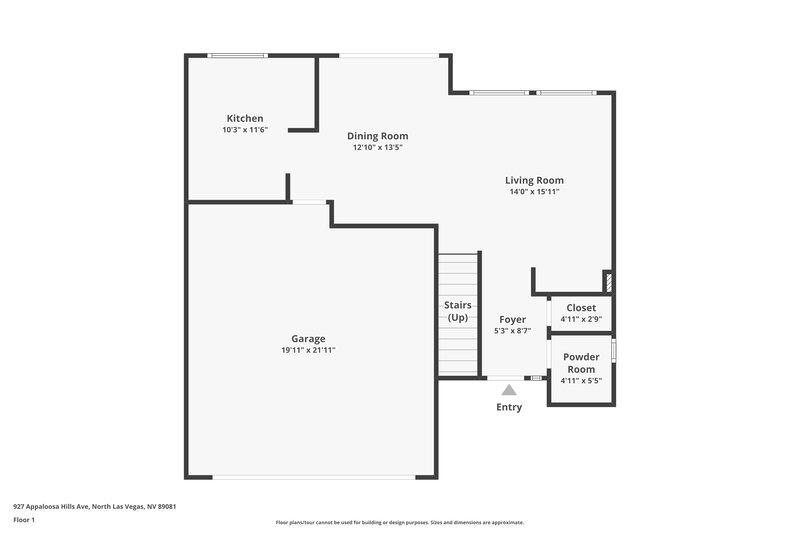 1,975/Mo, 927 Appaloosa Hills Ave North Las Vegas, NV 89081 Floor Plan View 2