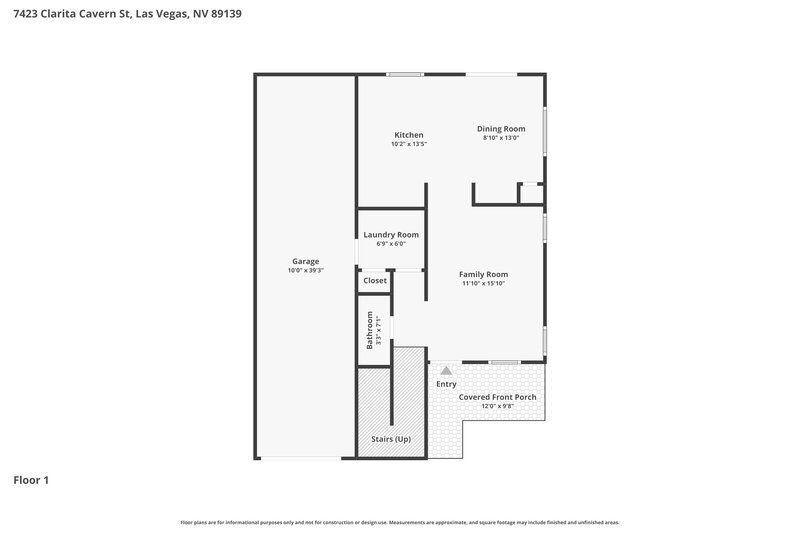 2,195/Mo, 7423 Clarita Cavern St Las Vegas, NV 89139 Floor Plan View