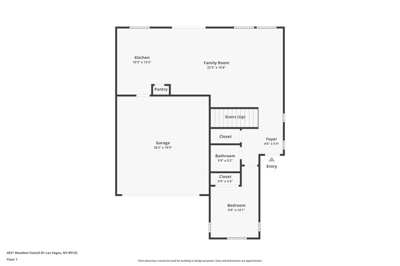 1,950/Mo, 4031 Meadow Foxtail Dr Las Vegas, NV 89122 Floor Plan View