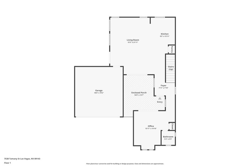 2,305/Mo, 7538 Tamany St Las Vegas, NV 89143 Floor Plan View 2