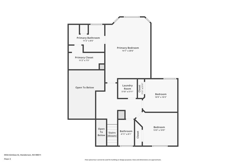 1,995/Mo, 5934 Aimless St Henderson, NV 89011 Floorplan View 2