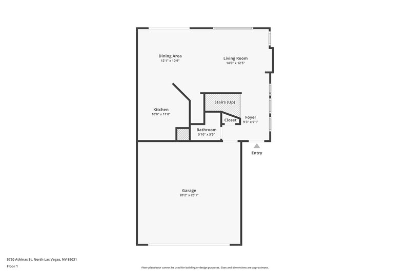 1,935/Mo, 5720 Athinas St North Las Vegas, NV 89031 Floor Plan View