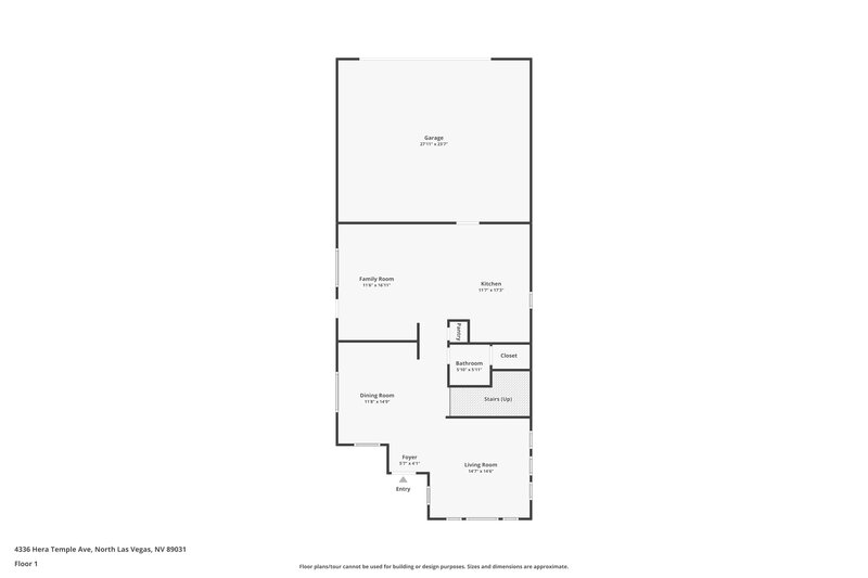 2,105/Mo, 4336 Hera Temple Ave North Las Vegas, NV 89031 Floor Plan View