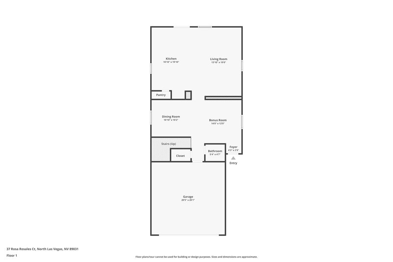 2,300/Mo, 37 Rosa Rosales Ct North Las Vegas, NV 89031 Floor Plan View 2