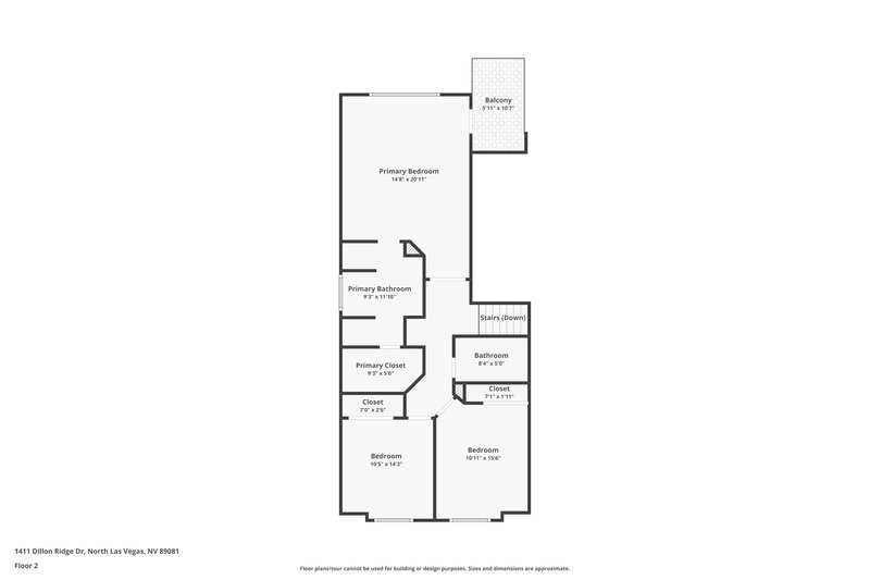 1,910/Mo, 1411 Dillon Ridge Dr North Las Vegas, NV 89081 Floor Plan View