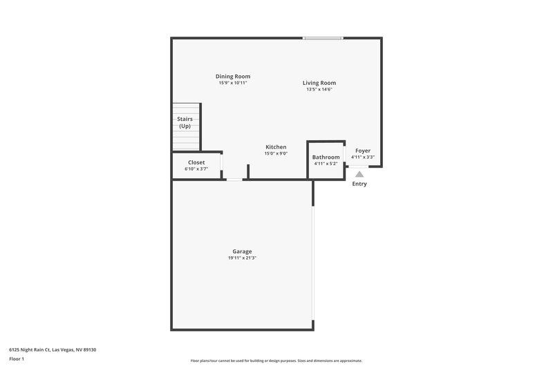 2,000/Mo, 6125 Night Rain Ct Las Vegas, NV 89130 Floor Plan View