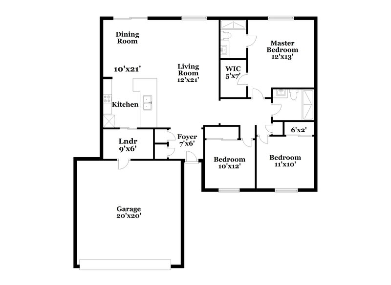 2,650/Mo, 4630 Zia Ridge St North Las Vegas, NV 89031 Floor Plan View