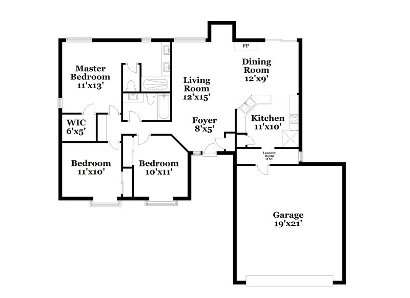 1,880/Mo, 615 King Revere Ct North Las Vegas, NV 89032 Floor Plan View