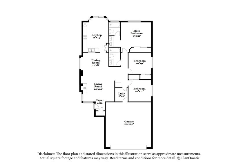 1,840/Mo, 3347 Steppe St North Las Vegas, NV 89032 Floor Plan View