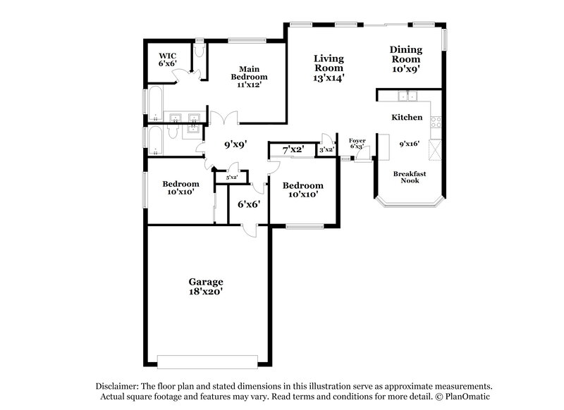 2,200/Mo, 919 Blue Arroyo Dr Henderson, NV 89015 Floor Plan View