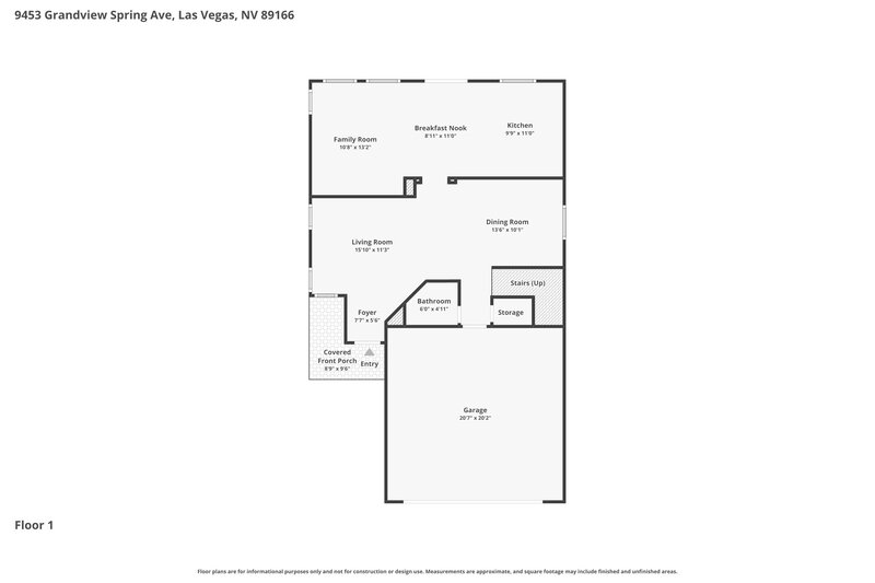 2,150/Mo, 9453 Grandview Spring Avenue Las Vegas, NV 89166 Floor Plan View 2