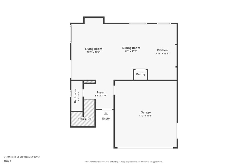 2,135/Mo, 7472 Celosia St Las Vegas, NV 89113 Floor Plan View