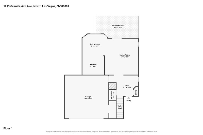 2,110/Mo, 1213 Granite Ash Avenue North Las Vegas, NV 89081 Floor Plan View