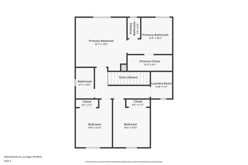 1,825/Mo, 6425 Kellyville Drive Las Vegas, NV 89122 Floor Plan View 2
