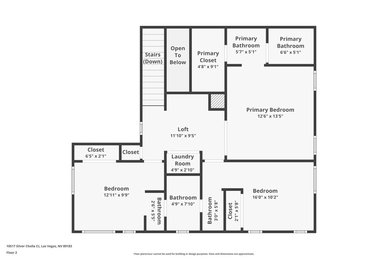 2,085/Mo, 10517 Silver Cholla Ct Las Vegas, NV 89183 Floorplan View 2