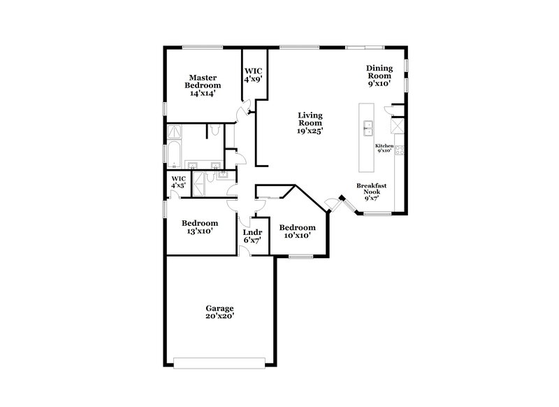 1,720/Mo, 3433 Sutter Ridge Court North Las Vegas, NV 89032 Floor Plan View