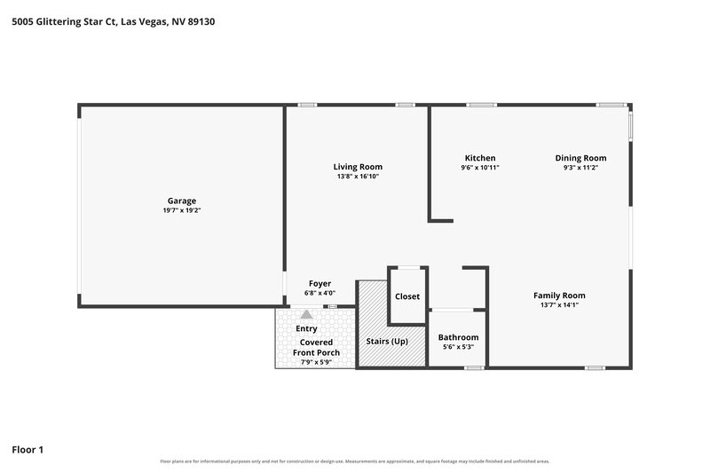 1,970/Mo, 5005 Glittering Star Ct Las Vegas, NV 89130 Floor Plan View