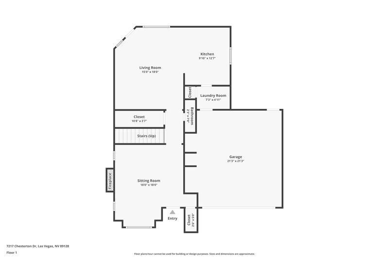 3,240/Mo, 7217 Chesterton Drive Las Vegas, NV 89128 Floor Plan View