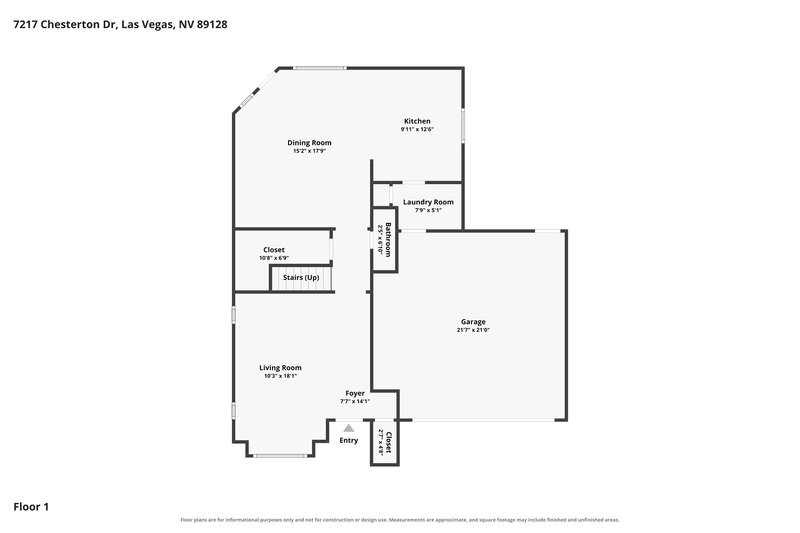 2,240/Mo, 7217 Chesterton Drive Las Vegas, NV 89128 Floor Plan View