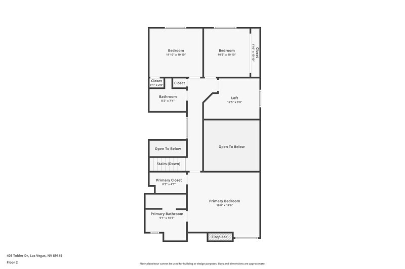 3,130/Mo, 405 Tobler Drive Las Vegas, NV 89145 Floor Plan View 2