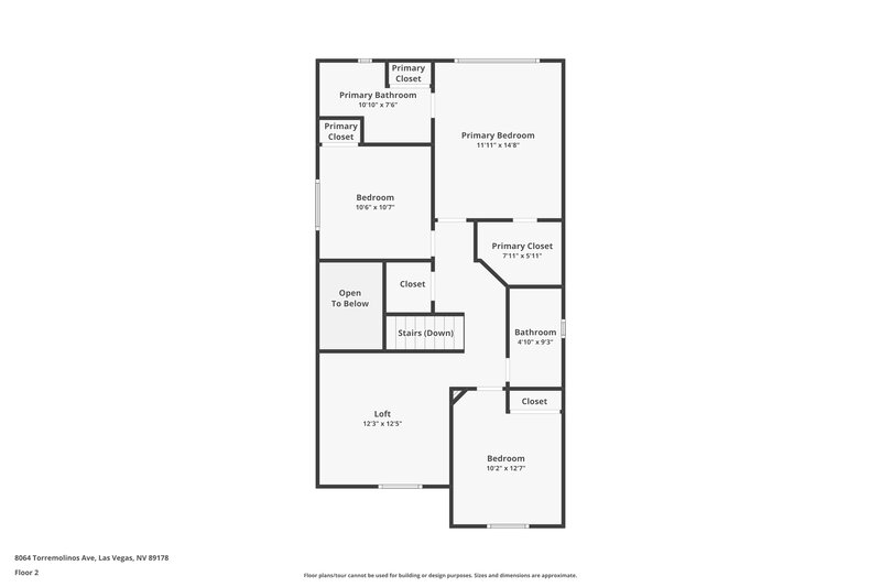 2,085/Mo, 8064 Torremolinos Avenue Las Vegas, NV 89178 Floor Plan View 2