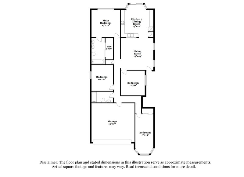 2,150/Mo, 3409 Greenwood Springs Drive Las Vegas, NV 89122 Floor Plan View