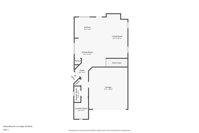 2,130/Mo, 5248 Judkins Dr Las Vegas, NV 89122 Floor Plan View