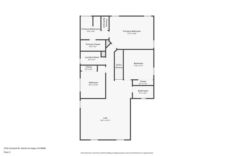 2,255/Mo, 2316 Cockatiel Dr North Las Vegas, NV 89084 Floor Plan View 2