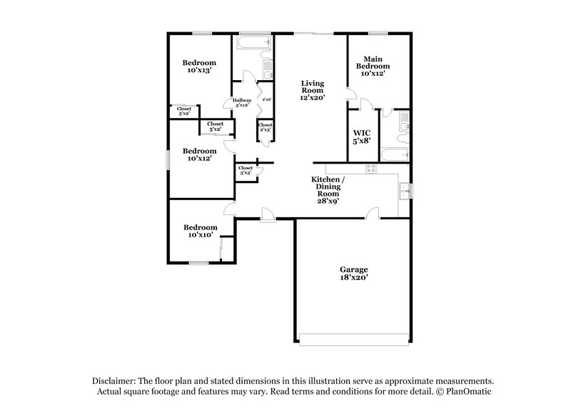 2,145/Mo, 3633 Nairobi Ln North Las Vegas, NV 89032 Floorplan View