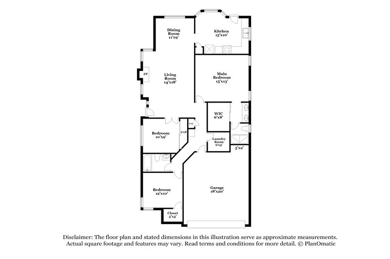 2,170/Mo, 1724 Villa Vista Way Las Vegas, NV 89128 Floor Plan View