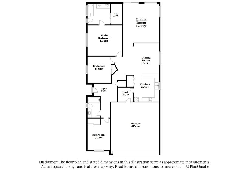 2,870/Mo, 3921 Marble Mountain St Las Vegas, NV 89129 Floor Plan View