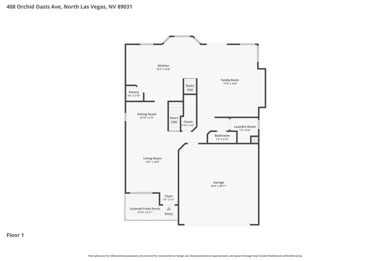 2,255/Mo, 408 Orchid Oasis Ave North Las Vegas, NV 89031 Floorplan View