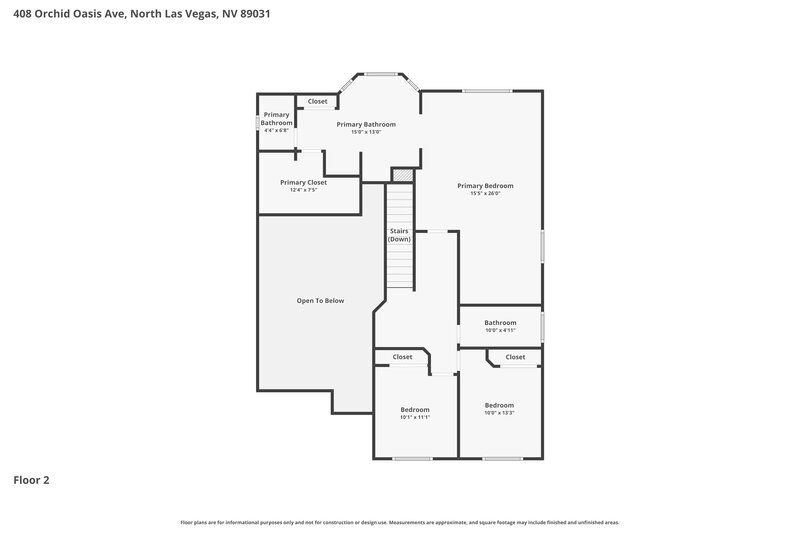 2,255/Mo, 408 Orchid Oasis Ave North Las Vegas, NV 89031 Floorplan View 2
