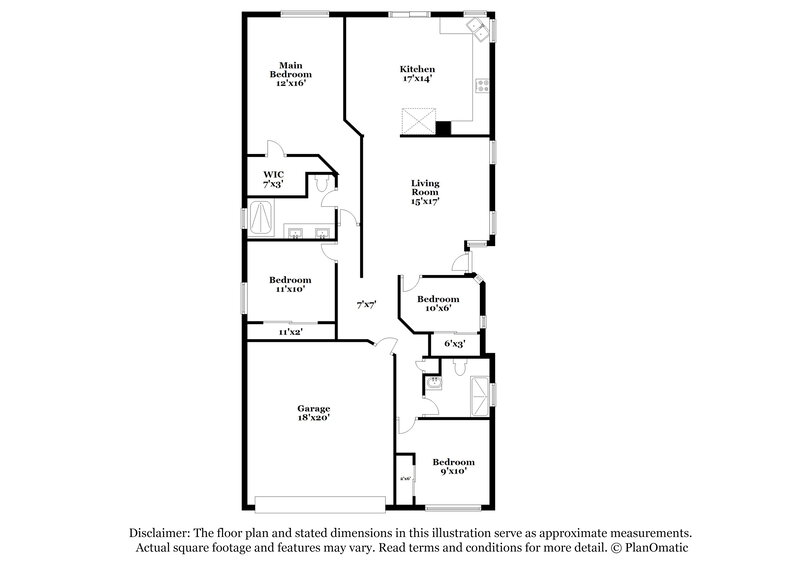 1,990/Mo, 5849 Sleepy Spruce St Las Vegas, NV 89113 Floor Plan View