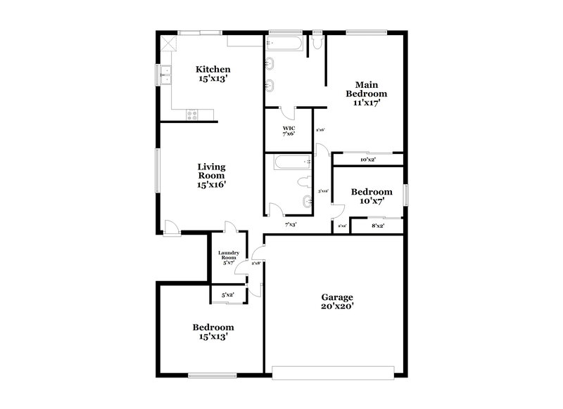 2,165/Mo, 5515 Black Sea Ct North Las Vegas, NV 89031 Floor Plan View
