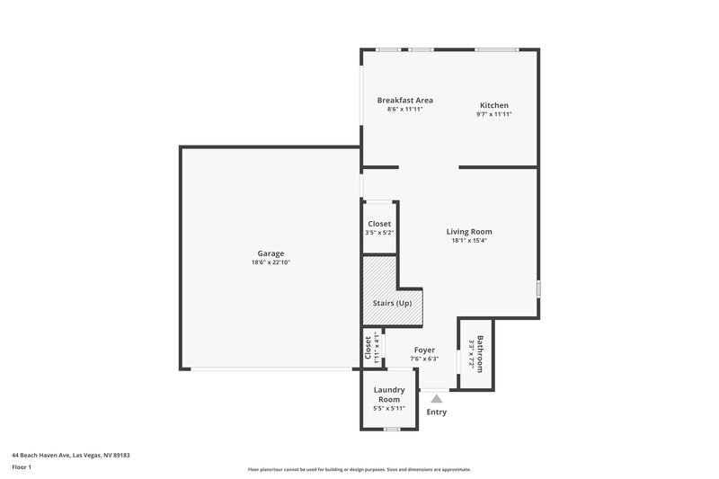 1,930/Mo, 44 Beach Haven Ave Las Vegas, NV 89183 Floor Plan View