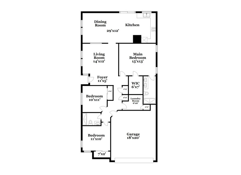 2,145/Mo, 7392 S Garnet Creek St Las Vegas, NV 89139 Floorplan View