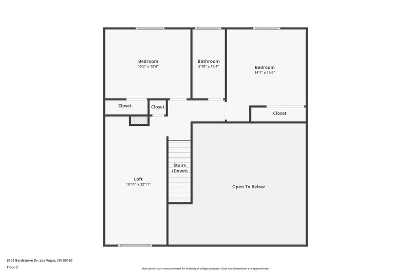 1,950/Mo, 6101 Bardstown Dr Las Vegas, NV 89130 Floor Plan View 2